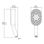 📦現貨發售📦Kohler K-26284T-BL STATEMENT 多功能長方形手持花灑 (霧黑色)